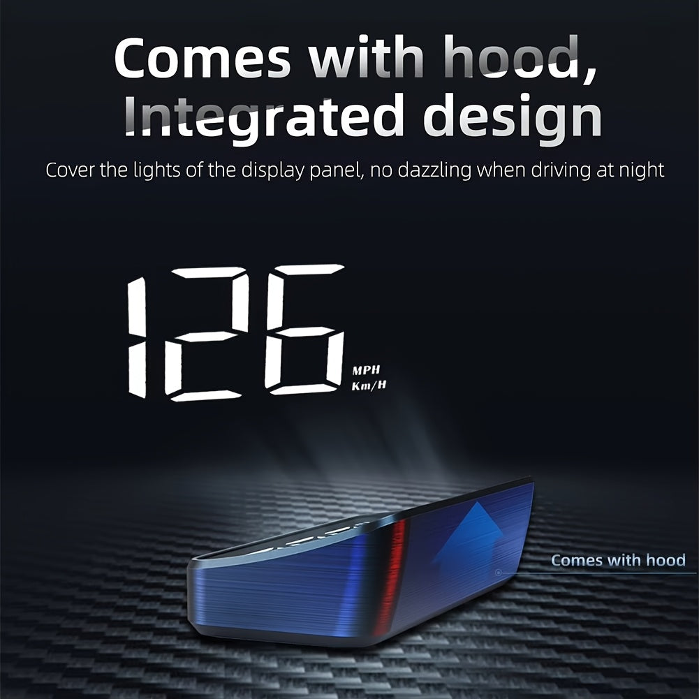 HUD auto YNF – afișaj head-up HD, viteză și kilometraj în timp real, compatibil 99% modele, plug & play, KM/H