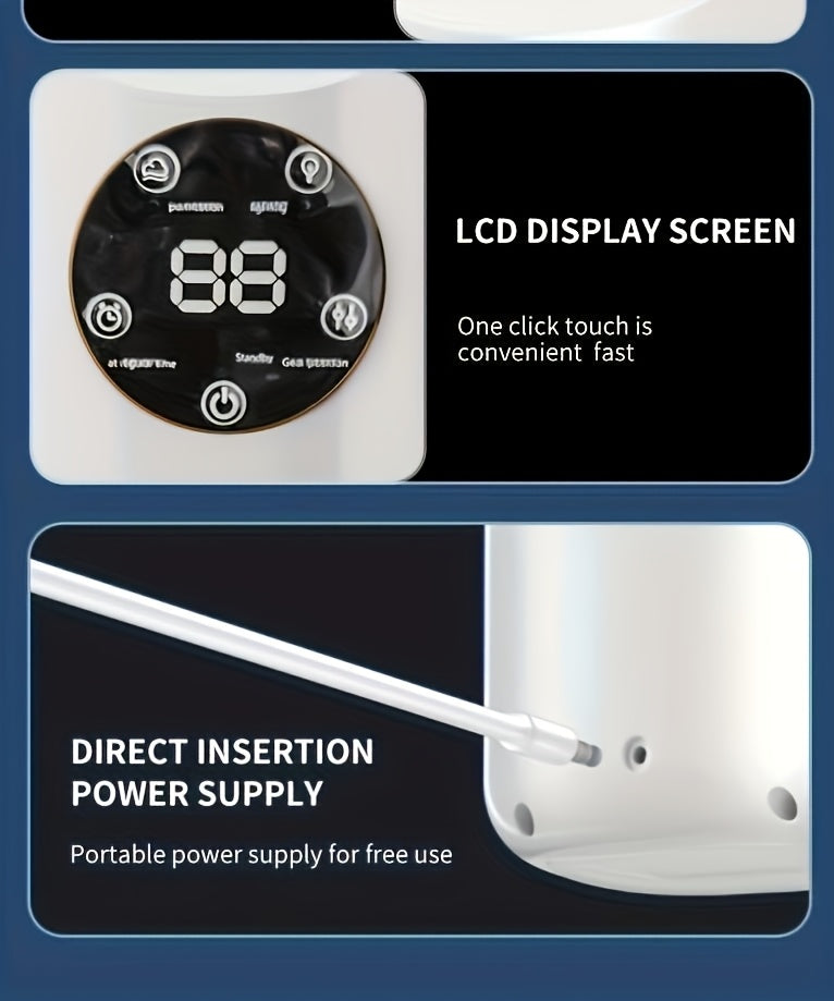Portable Air Conditioning Fan, USB Tower Fan, Desktop Bladeless Fan - With Water Mist Cooling, Seven-Color LED Ambient Light, Timer and Smart Shutdown - Perfect for Office, Travel, Camping and Home Essentials