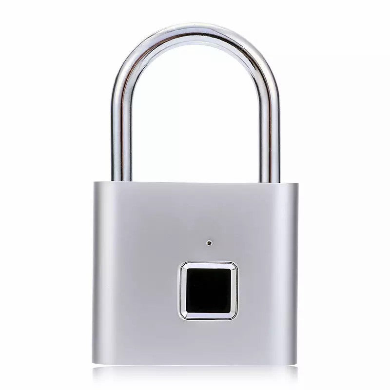 Lucchetto Smart Compatto con Impronta Digitale – Impermeabile, Senza Chiave, Ricaricabile USB, Leggero in Alluminio – Ideale per Valigie, Zaini e Bagagli