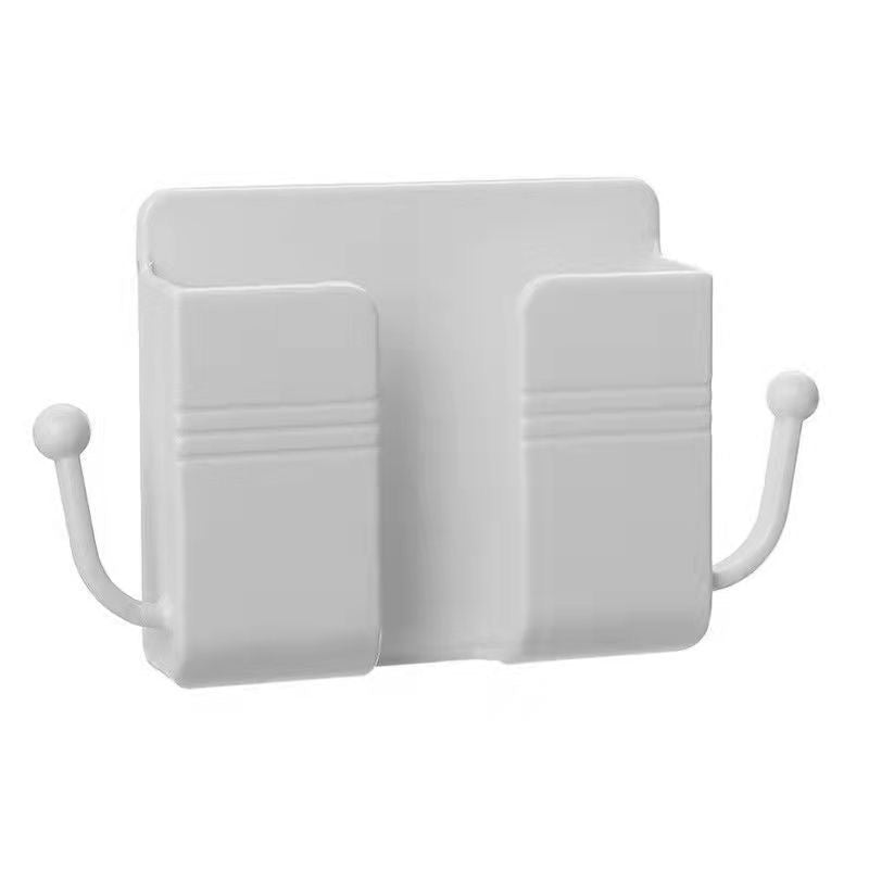 Porta Cellulare da Parete – Organizer Multiuso Senza Fori, Supporto per Telecomando, Scatola di Stoccaggio e Gancio per Ricarica