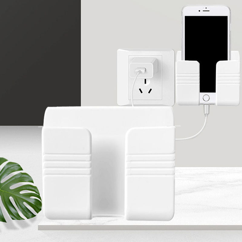 Porta Cellulare da Parete – Organizer Multiuso Senza Fori, Supporto per Telecomando, Scatola di Stoccaggio e Gancio per Ricarica