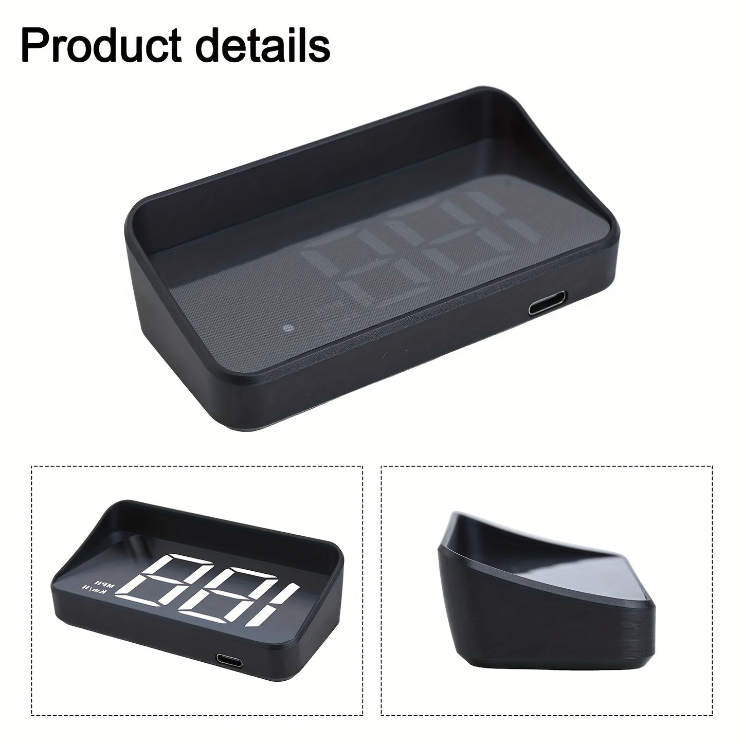 HUD auto YNF – afișaj head-up HD, viteză și kilometraj în timp real, compatibil 99% modele, plug & play, KM/H