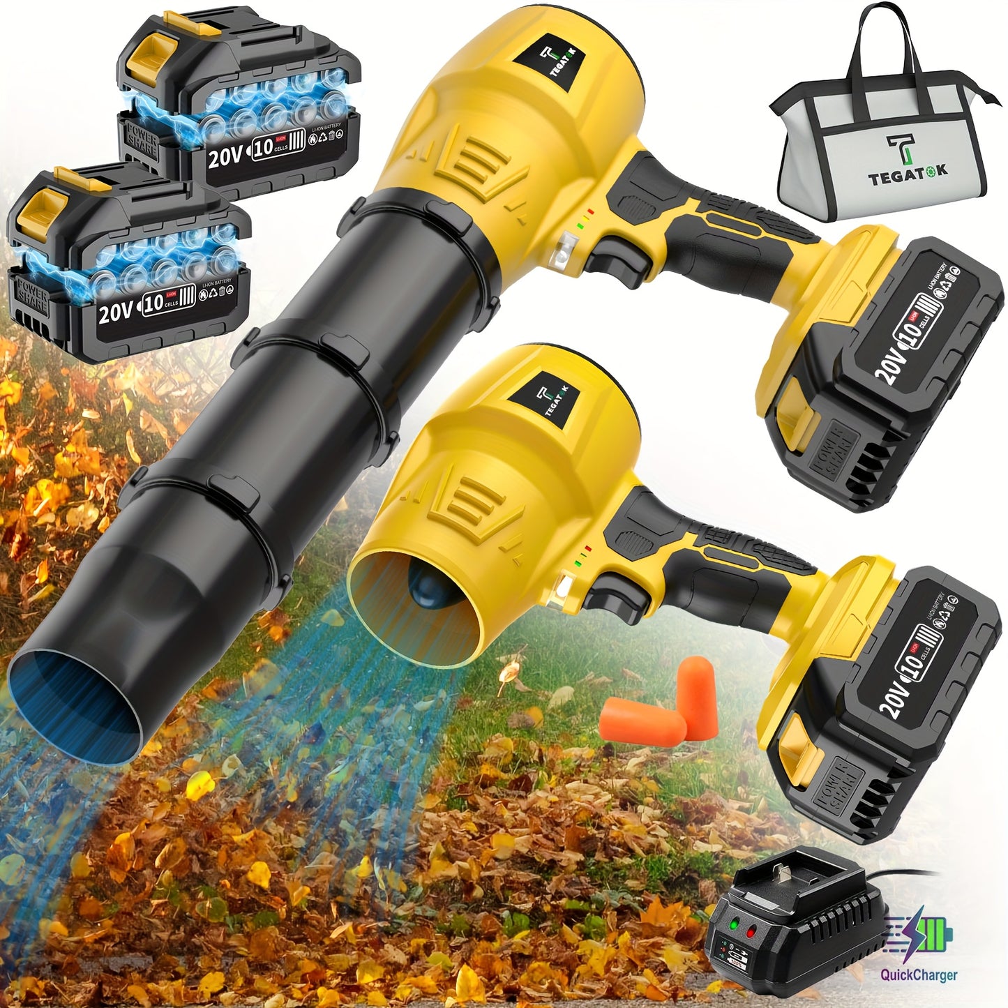 Turbo Jet Blower, 220000RPM Electric Cordless Leaf Blower, 20V 2.0/4.0AH Battery Jet Dry Blower, High Pressure Air Blower, Jet Blower Car Dryer, Hand Held Snow Blower, Home Outdoor, Blowing Leaves And Dust, Birthday Or Holiday Gift
