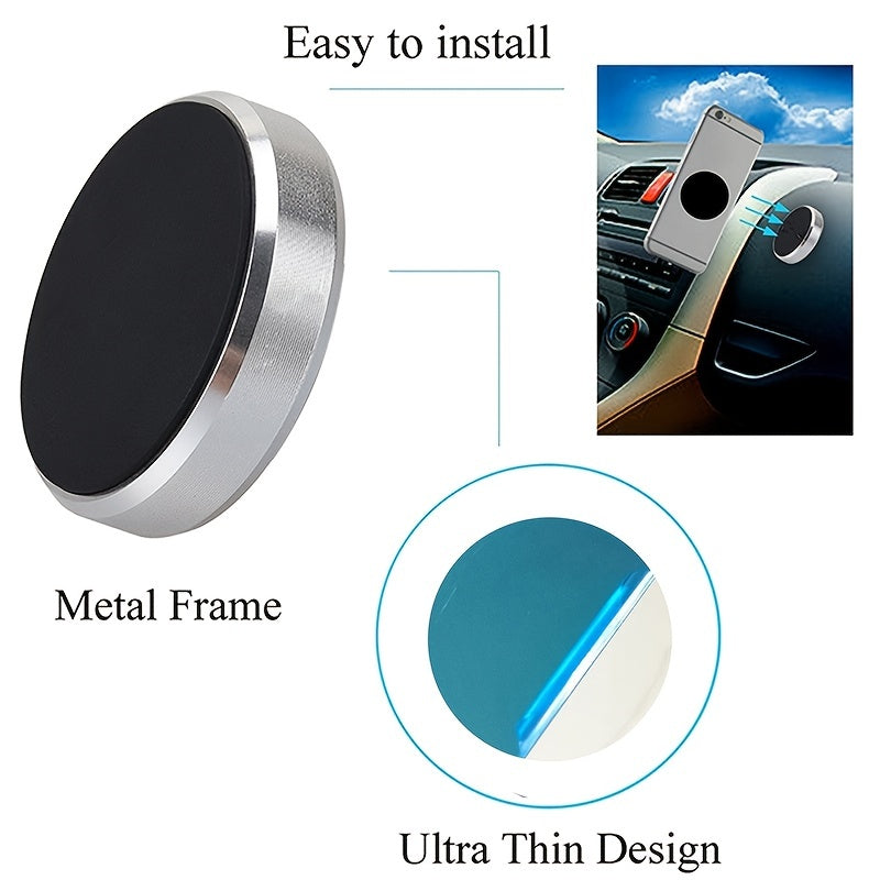 Suport magnetic rotund multifuncțional pentru telefon – auto, birou sau acasă