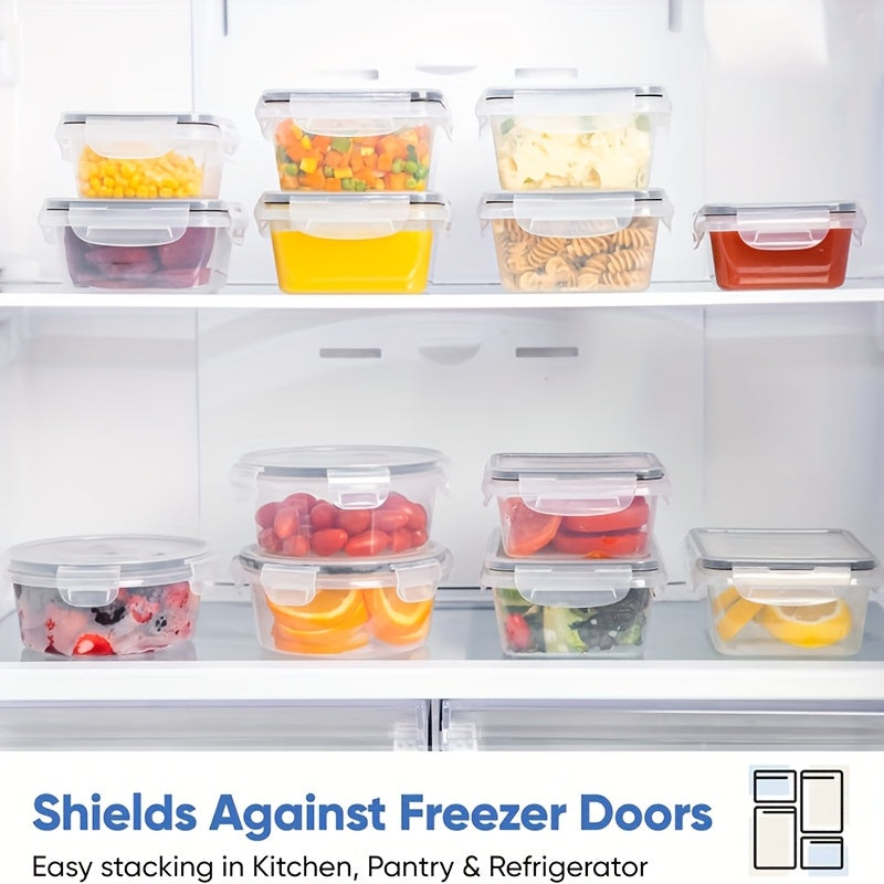 48-Piece Food Storage Container Set, Kitchen Organizers, Leakproof Meal Prep Containers, Local Warehouse - Airtight, BPA-Free, Easy-Snap Lids, Stackable. Includes 24 Lunch Containers, 24 Lids, Free Labels, and Marker for Pantry and...