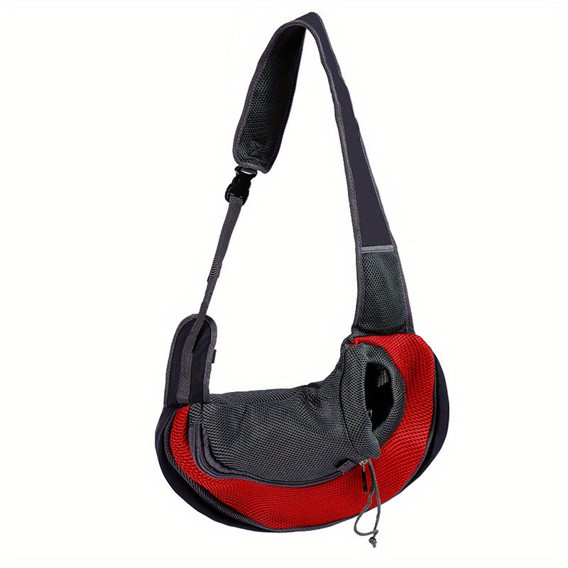 Borsa a tracolla traspirante per cani – trasportino con spallacci regolabili, rosa & nero, comodo e sicuro per cani piccoli e medi ✅