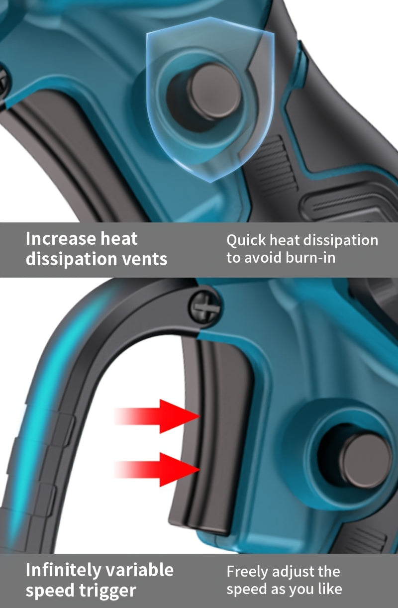 Mini Cordless Chainsaw, Lightweight & Portable Handheld Electric Tree Cutter with Splash Guard, Safety Lock, Rechargeable Battery, and Safe Trimming for Quick Cutting of Tree Branches, Courtyard, Household, and Garden Use, Gift.