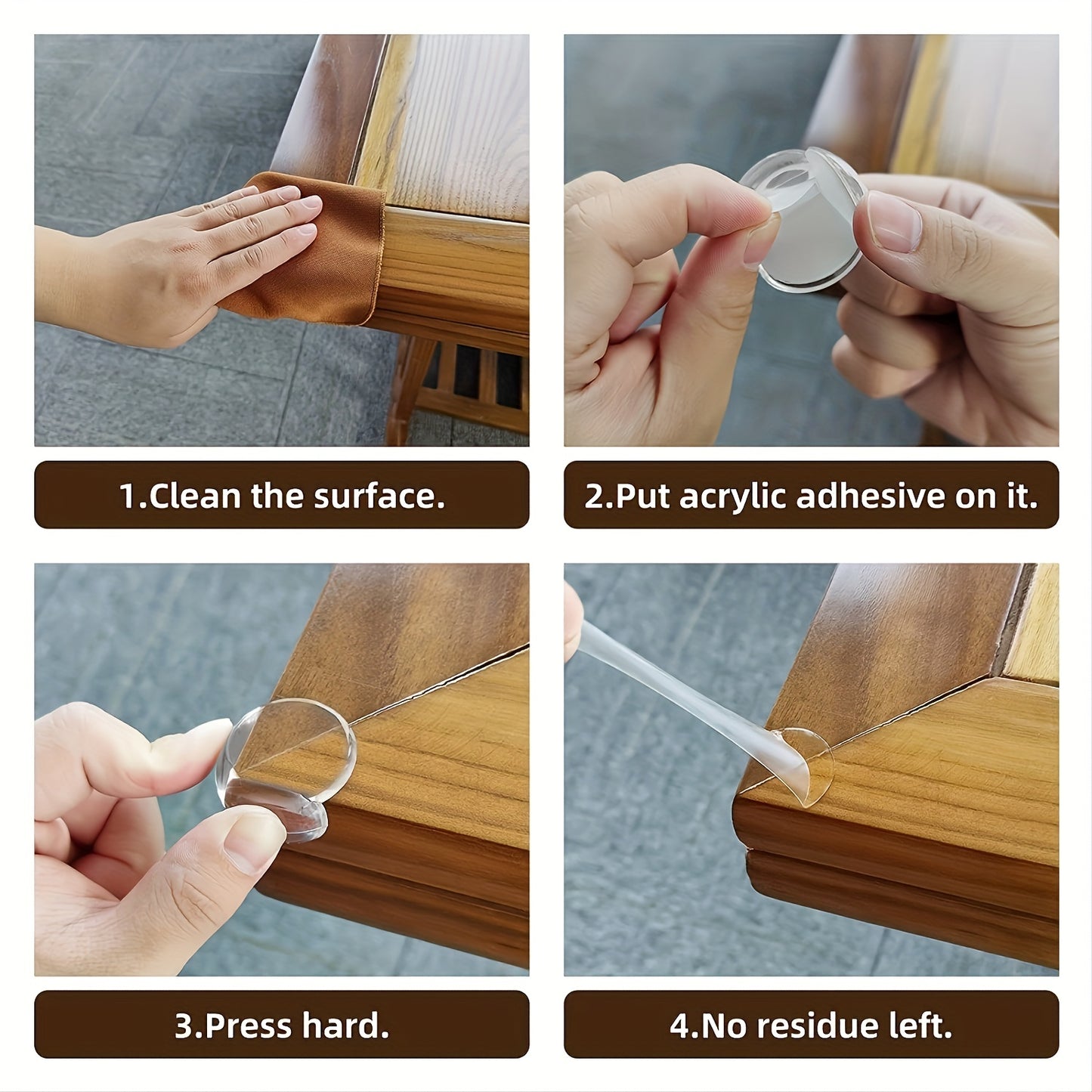 Set 12 apărătoare colțuri transparente pentru siguranța bebelușilor – protecții mobilier netoxice, ușor de instalat, pentru mese, pătuțuri și colțuri