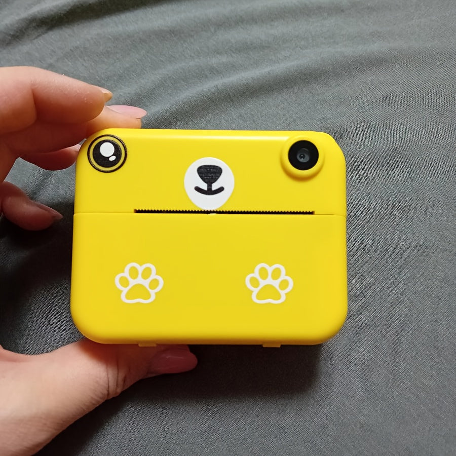 Fotocamera Istantanea per Bambini con 3 Rotoli di Carta – Registrazione Video HD, Stampante Portatile USB, Batteria Litio-Polimero, per Bambini 3-10 Anni, Regalo Compleanno/Natale (Viola/Blu/Rosa/Giallo Limone) – Educativa