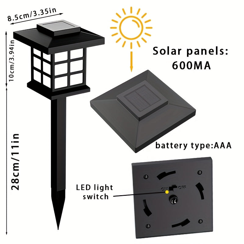 Solar Outdoor Path Lights – 24/12/6/2 Pack, Waterproof LED Landscape Lighting, 600mAh Long-Lasting Solar Garden Lights for Yard, Patio & Walkways