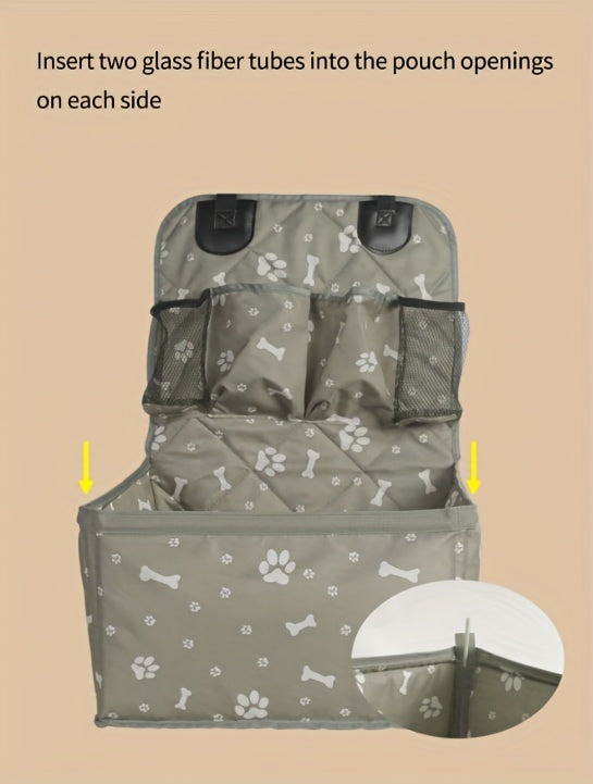 PetSafe & Travel Essentials – Cesto Auto per Cani in Poliestere, Resistente ai Graffi, con Tasche Laterali e Copertura Cintura di Sicurezza per Trasporto Sicuro