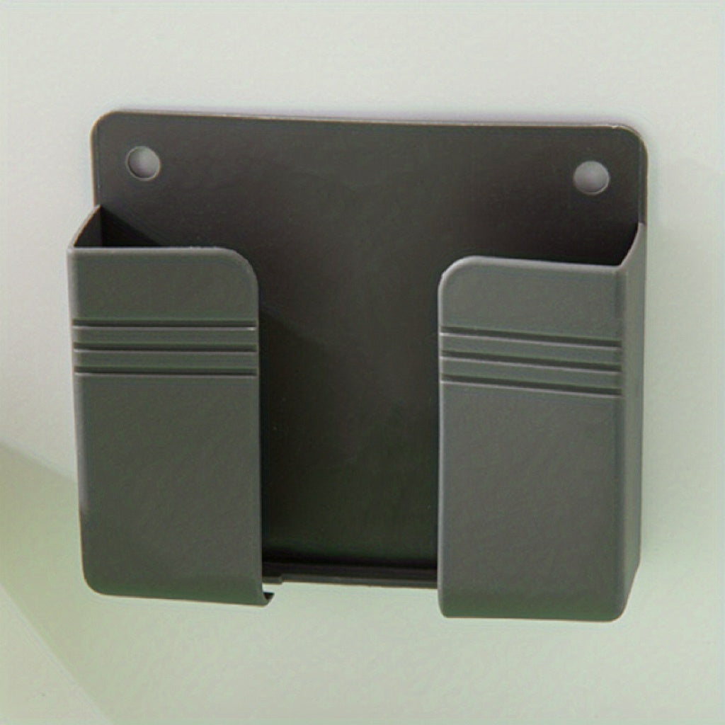 Porta Cellulare da Parete – Organizer Multiuso Senza Fori, Supporto per Telecomando, Scatola di Stoccaggio e Gancio per Ricarica