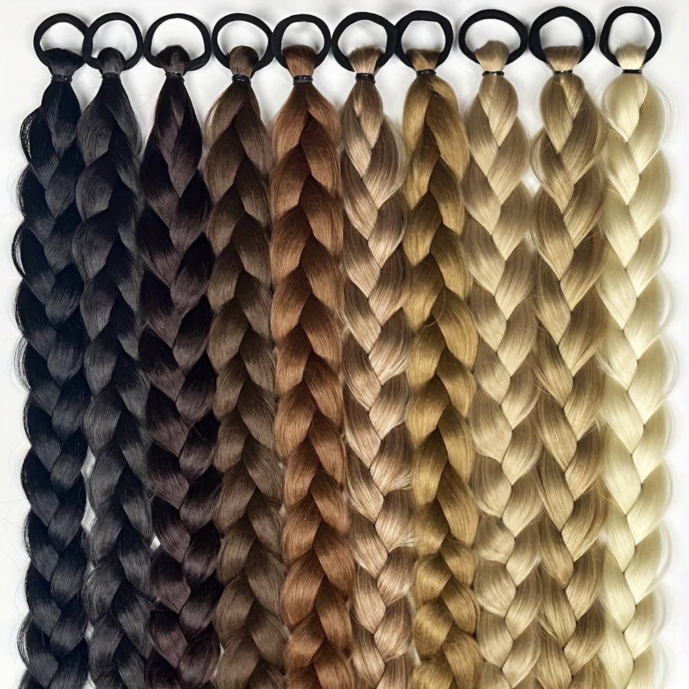Extension Coda di Cavallo Treccia 60,96 cm – Fibra Sintetica, Elastico, Bionda, Accessorio Capelli per Feste ed Uso Quotidiano