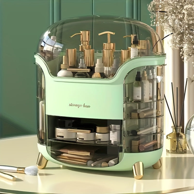 Organizer Trucco e Gioielli Grande Capacità con Cassetti – Contenitore Cosmetici Autosufficiente, Antipolvere, Multi-Livello per Prodotti di Bellezza, Skincare e Materiale Artistico