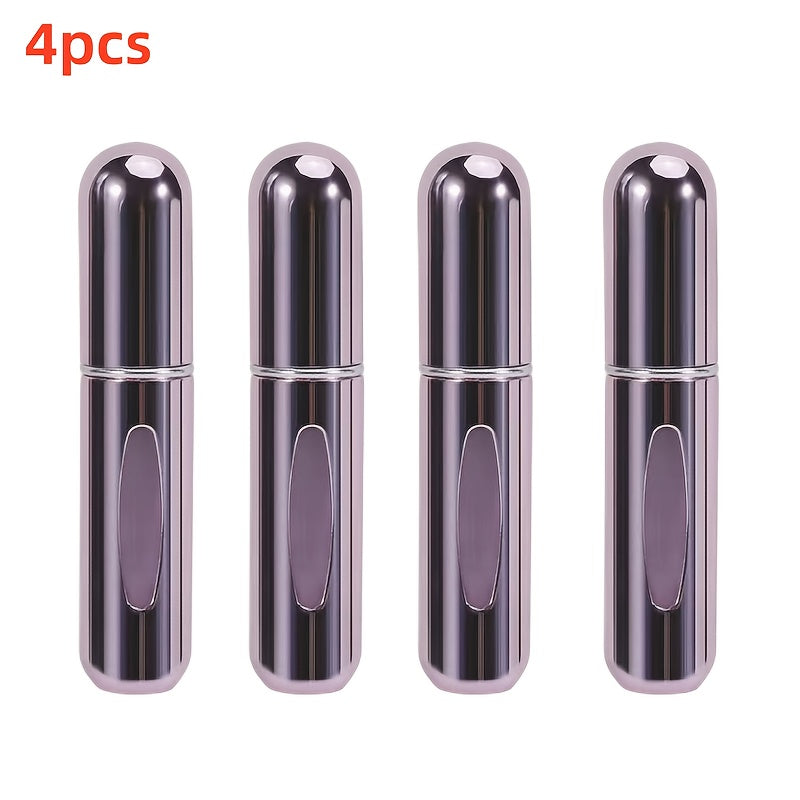 Mini Atomizzatore Profumo Portatile Ricaricabile – Flacone Spray in Alluminio per Viaggio, Multi-Colore, Senza Profumo, Design Compatto