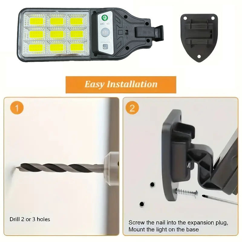 Lampă solară de exterior 1/2/3/4 bucăți, reîncărcabilă COB cu senzor de mișcare, LED inteligent pentru ziduri, terase, grădini, patio și balcoane