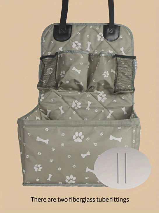 PetSafe & Travel Essentials – Cesto Auto per Cani in Poliestere, Resistente ai Graffi, con Tasche Laterali e Copertura Cintura di Sicurezza per Trasporto Sicuro