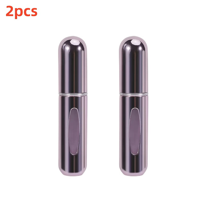 Mini Atomizzatore Profumo Portatile Ricaricabile – Flacone Spray in Alluminio per Viaggio, Multi-Colore, Senza Profumo, Design Compatto