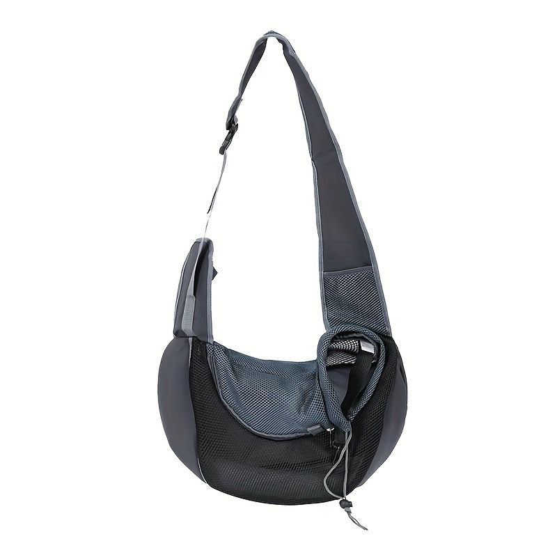 Borsa a tracolla traspirante per cani – trasportino con spallacci regolabili, rosa & nero, comodo e sicuro per cani piccoli e medi ✅