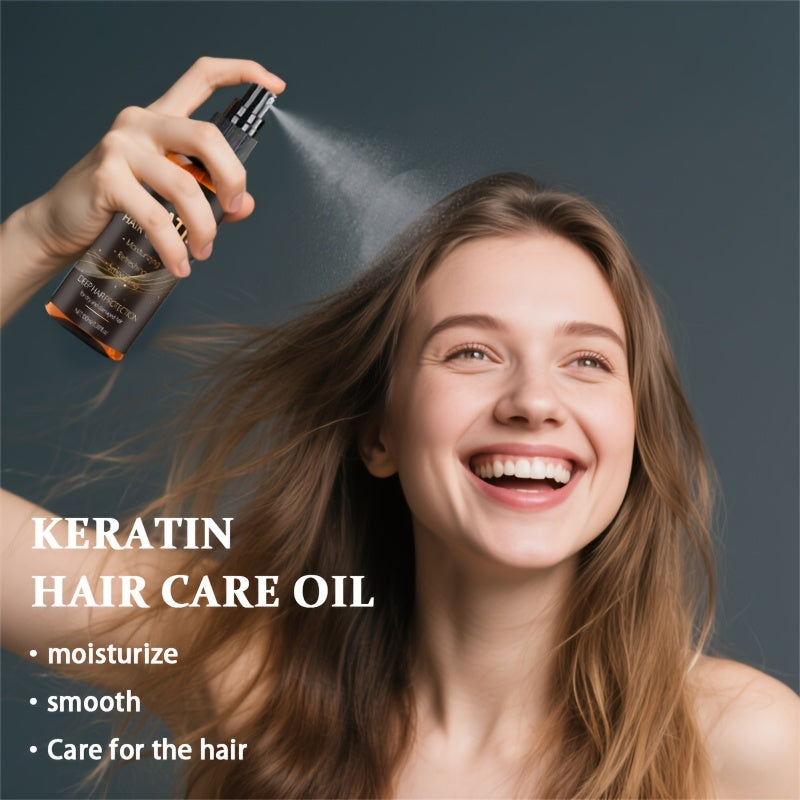 Balsam fără clătire 10-în-1 pentru netezire instantă, pe bază de keratină, spray de păr leave-in 100ml – controlează sebumul, netezește instant frizz-ul, repară uscăciunea și deteriorarea termică, oferă hidratare și strălucire până la 72 de ore