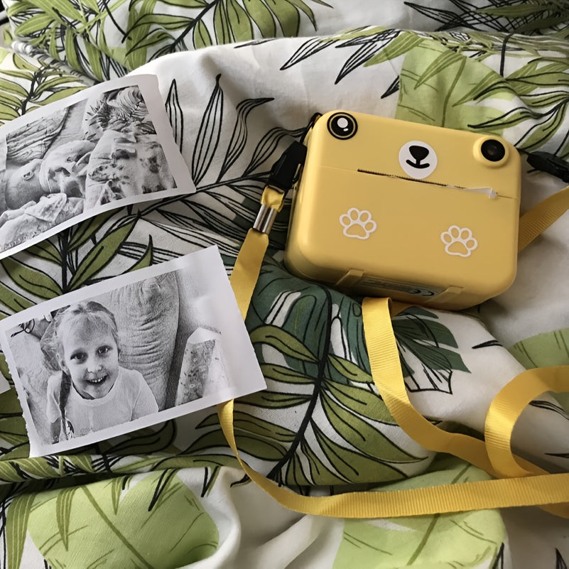 Fotocamera Istantanea per Bambini con 3 Rotoli di Carta – Registrazione Video HD, Stampante Portatile USB, Batteria Litio-Polimero, per Bambini 3-10 Anni, Regalo Compleanno/Natale (Viola/Blu/Rosa/Giallo Limone) – Educativa