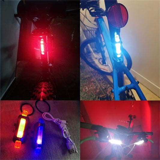 Luce Posteriore per Bicicletta a LED Ricaricabile USB – 4 Modalità di Lampeggio per Sicurezza e Visibilità, Fanale per MTB e Bici da Strada