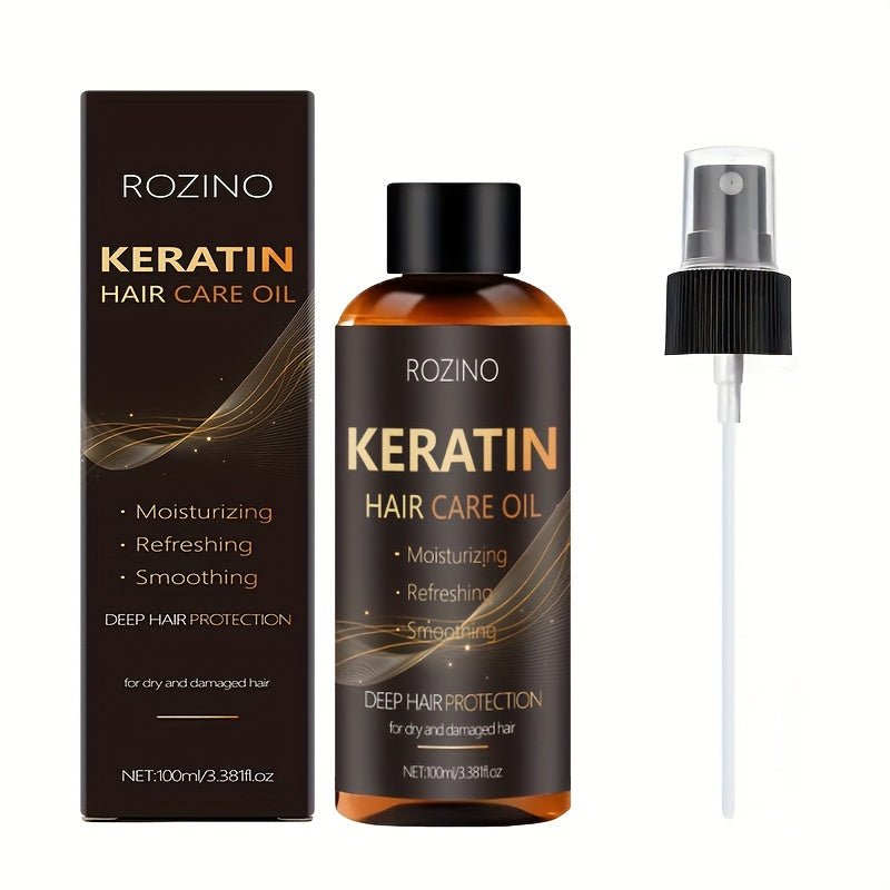 Balsam fără clătire 10-în-1 pentru netezire instantă, pe bază de keratină, spray de păr leave-in 100ml – controlează sebumul, netezește instant frizz-ul, repară uscăciunea și deteriorarea termică, oferă hidratare și strălucire până la 72 de ore