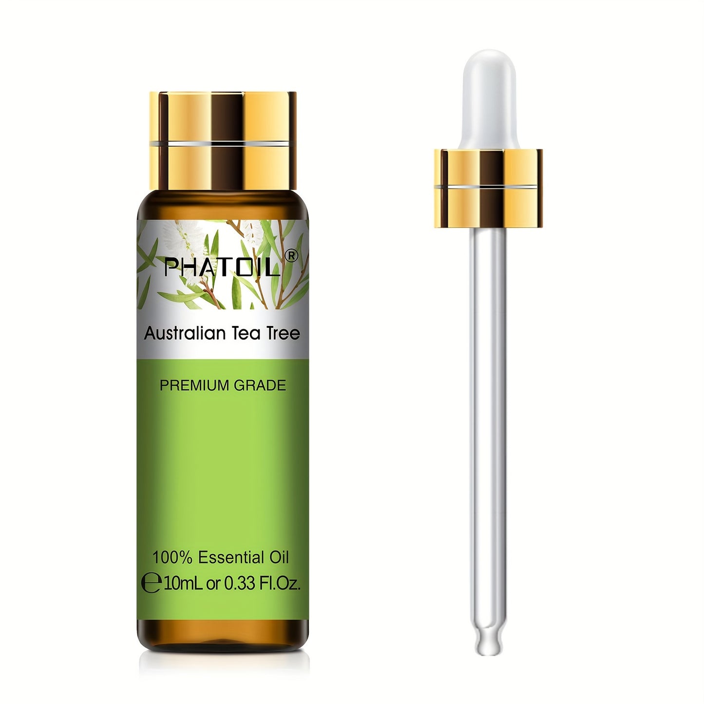 PHATOIL Olio Essenziale Puro 10ml – Aromaterapia, Rilassante e Rivitalizzante, Multiuso, Qualità Premium, Flacone Anti-UV a Prova di Perdite
