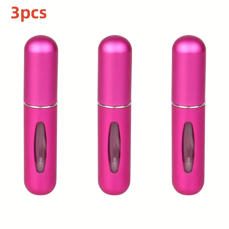 Mini Atomizzatore Profumo Portatile Ricaricabile – Flacone Spray in Alluminio per Viaggio, Multi-Colore, Senza Profumo, Design Compatto