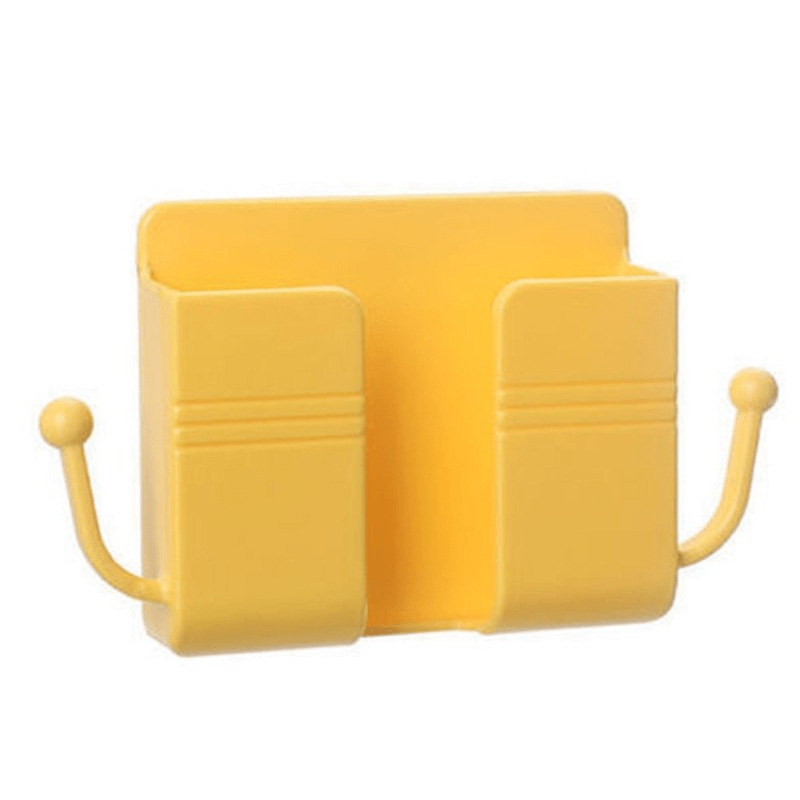 Porta Cellulare da Parete – Organizer Multiuso Senza Fori, Supporto per Telecomando, Scatola di Stoccaggio e Gancio per Ricarica