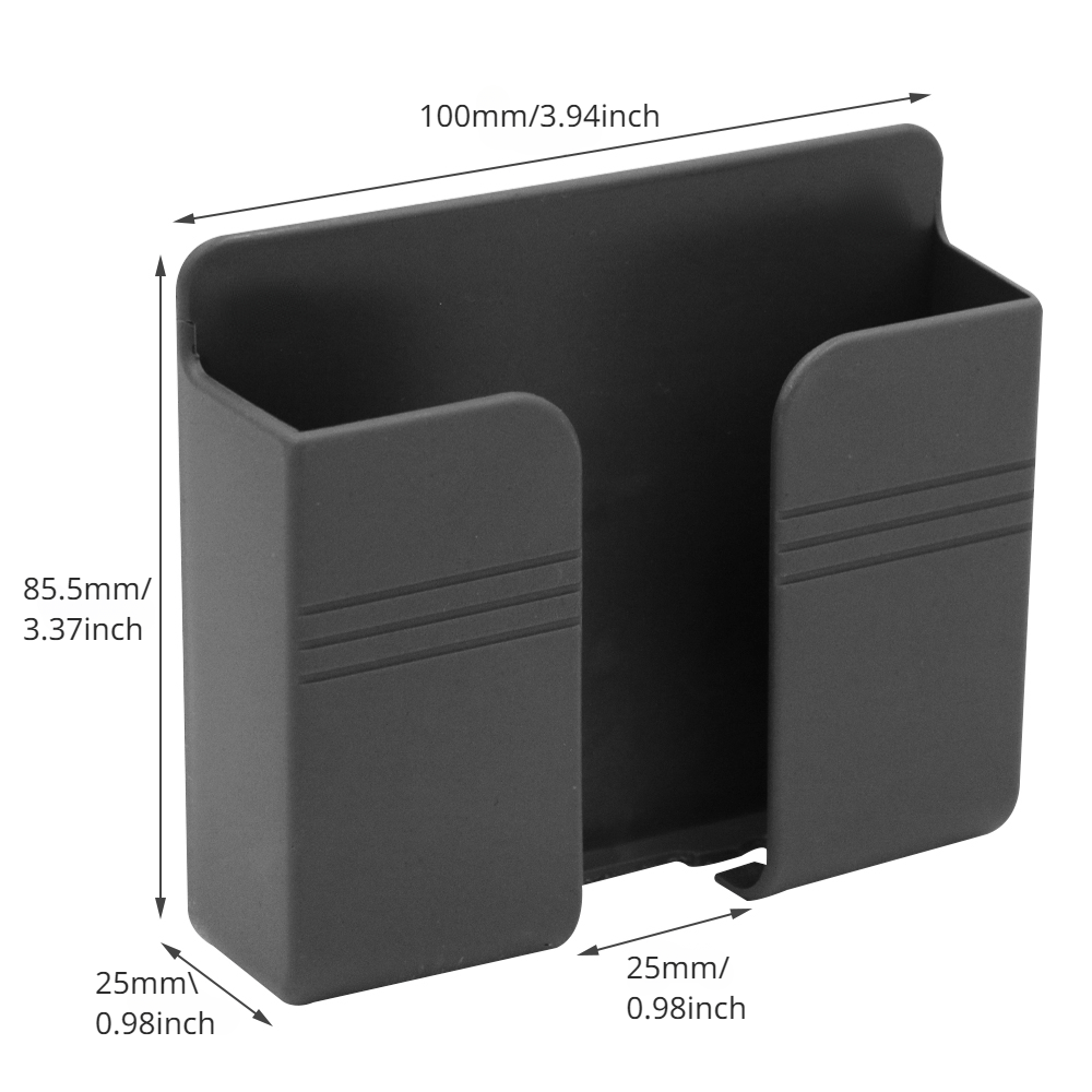Porta Cellulare da Parete – Organizer Multiuso Senza Fori, Supporto per Telecomando, Scatola di Stoccaggio e Gancio per Ricarica