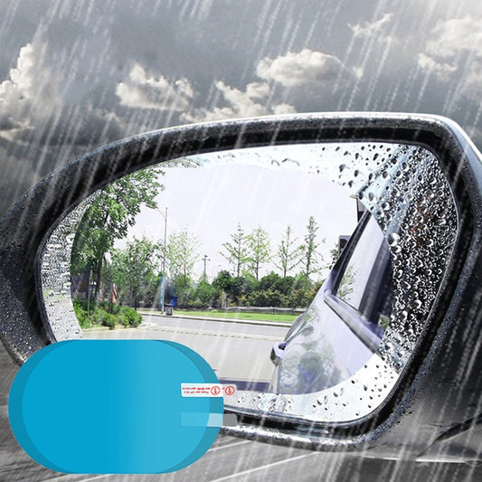 Set 2 folii transparente anti-ploaie pentru lentile spate auto – protecție impermeabilă, autocolant universal 100x145mm