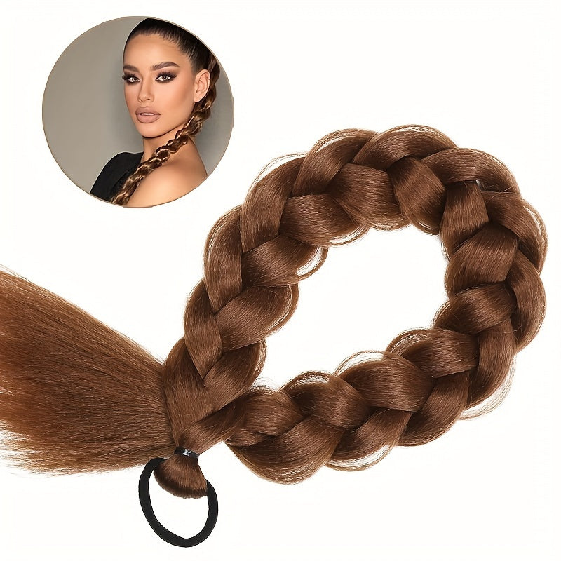Extension Coda di Cavallo Treccia 60,96 cm – Fibra Sintetica, Elastico, Bionda, Accessorio Capelli per Feste ed Uso Quotidiano