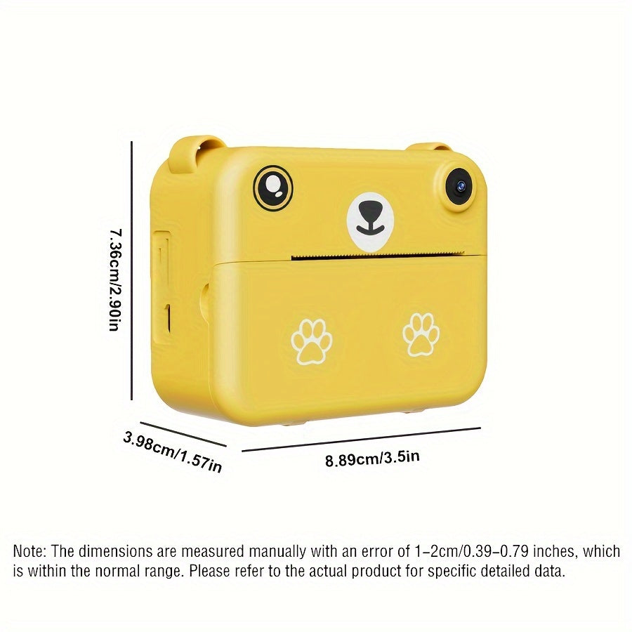 Fotocamera Istantanea per Bambini con 3 Rotoli di Carta – Registrazione Video HD, Stampante Portatile USB, Batteria Litio-Polimero, per Bambini 3-10 Anni, Regalo Compleanno/Natale (Viola/Blu/Rosa/Giallo Limone) – Educativa