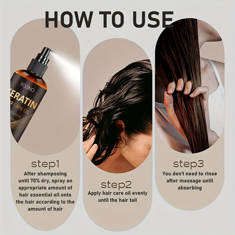 Balsam fără clătire 10-în-1 pentru netezire instantă, pe bază de keratină, spray de păr leave-in 100ml – controlează sebumul, netezește instant frizz-ul, repară uscăciunea și deteriorarea termică, oferă hidratare și strălucire până la 72 de ore