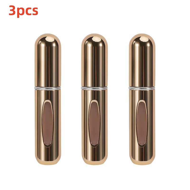 Mini Atomizzatore Profumo Portatile Ricaricabile – Flacone Spray in Alluminio per Viaggio, Multi-Colore, Senza Profumo, Design Compatto