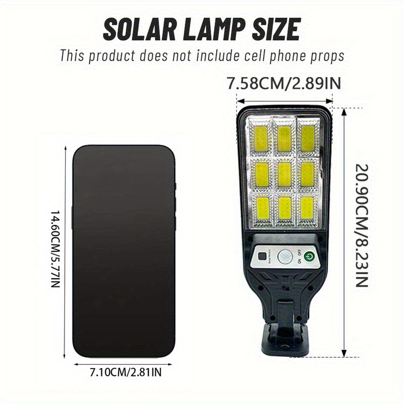 Lampă solară de exterior 1/2/3/4 bucăți, reîncărcabilă COB cu senzor de mișcare, LED inteligent pentru ziduri, terase, grădini, patio și balcoane