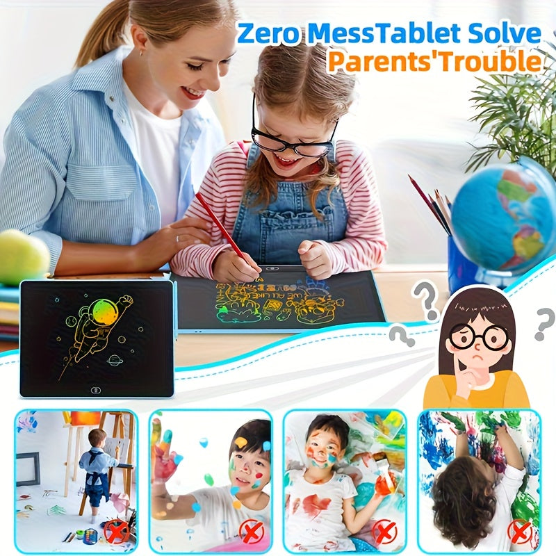 Tablet da Scrittura LCD 16" – Lavagna Elettronica Cancellabile, Tabelt Portatile per Disegno, Ragazzi e Adulti, Casa, Ufficio, Scuola, Regalo Ideale, Materiale PVC Bianco