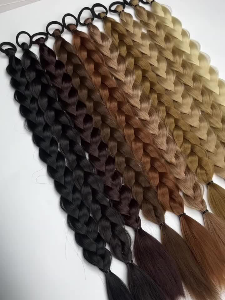 Extension Coda di Cavallo Treccia 60,96 cm – Fibra Sintetica, Elastico, Bionda, Accessorio Capelli per Feste ed Uso Quotidiano