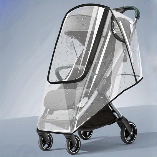 Husă universală pentru cărucior bebeluși – protecție ploaie și vânt, impermeabilă, antipraf și antiinsecte, design respirabil, material plastic durabil