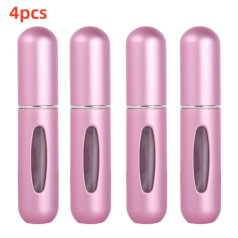 Mini Atomizzatore Profumo Portatile Ricaricabile – Flacone Spray in Alluminio per Viaggio, Multi-Colore, Senza Profumo, Design Compatto