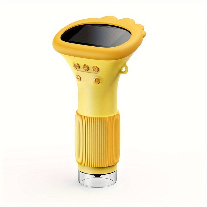 Microscopio Digitale per Bambini FYDEE – Portatile a Mano con Schermo LCD 8,89 cm, Ricaricabile USB, Ingrandimento 10X, 4 Modalità Colore (Bianco/Blu/Verde/Giallo), Giocattolo Scientifico Educativo, Regalo Compleanno