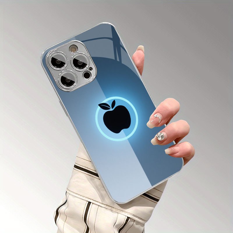 Custodia iPhone design Apple nero con anello bicolore, protezione completa e look premium – compatibile con modelli 16, 15, 14, 13, 12, 11, X, 8, 7