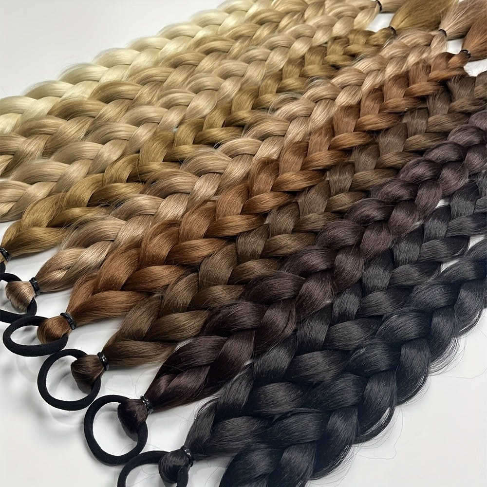 Extension Coda di Cavallo Treccia 60,96 cm – Fibra Sintetica, Elastico, Bionda, Accessorio Capelli per Feste ed Uso Quotidiano