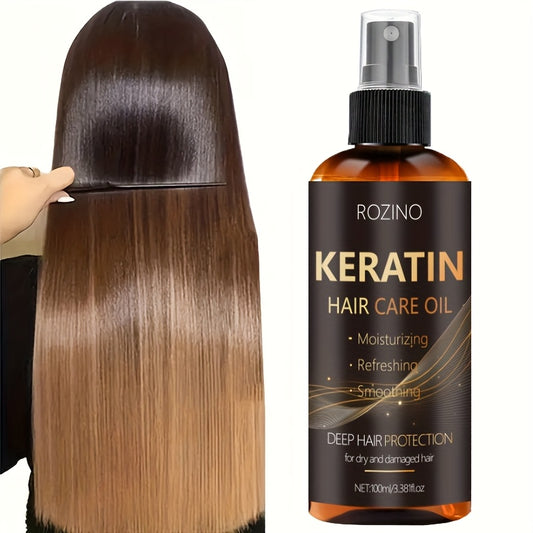 Balsam fără clătire 10-în-1 pentru netezire instantă, pe bază de keratină, spray de păr leave-in 100ml – controlează sebumul, netezește instant frizz-ul, repară uscăciunea și deteriorarea termică, oferă hidratare și strălucire până la 72 de ore