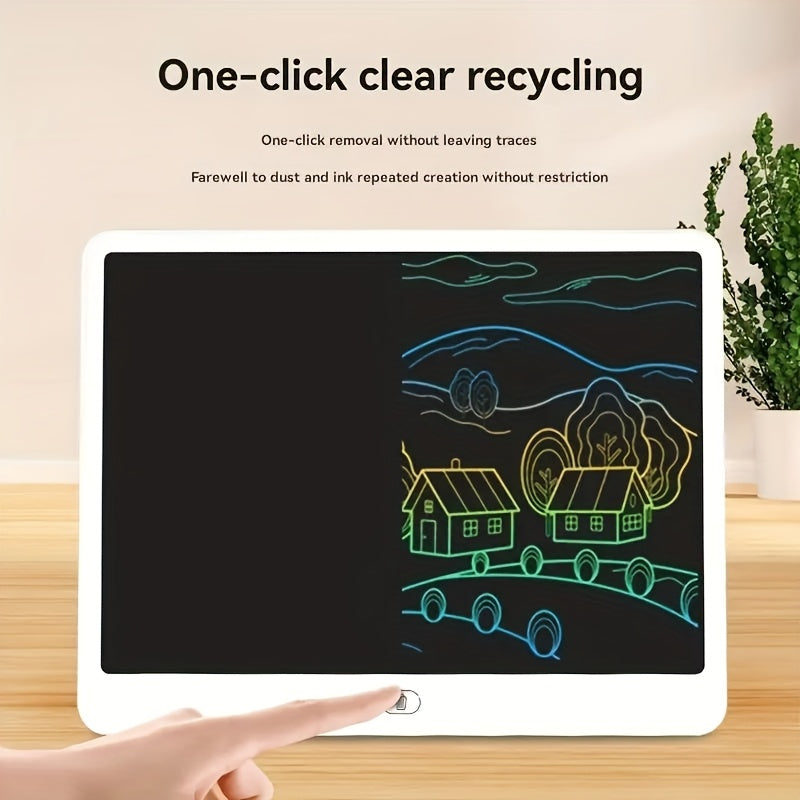 Tablet da Scrittura LCD 16" – Lavagna Elettronica Cancellabile, Tabelt Portatile per Disegno, Ragazzi e Adulti, Casa, Ufficio, Scuola, Regalo Ideale, Materiale PVC Bianco