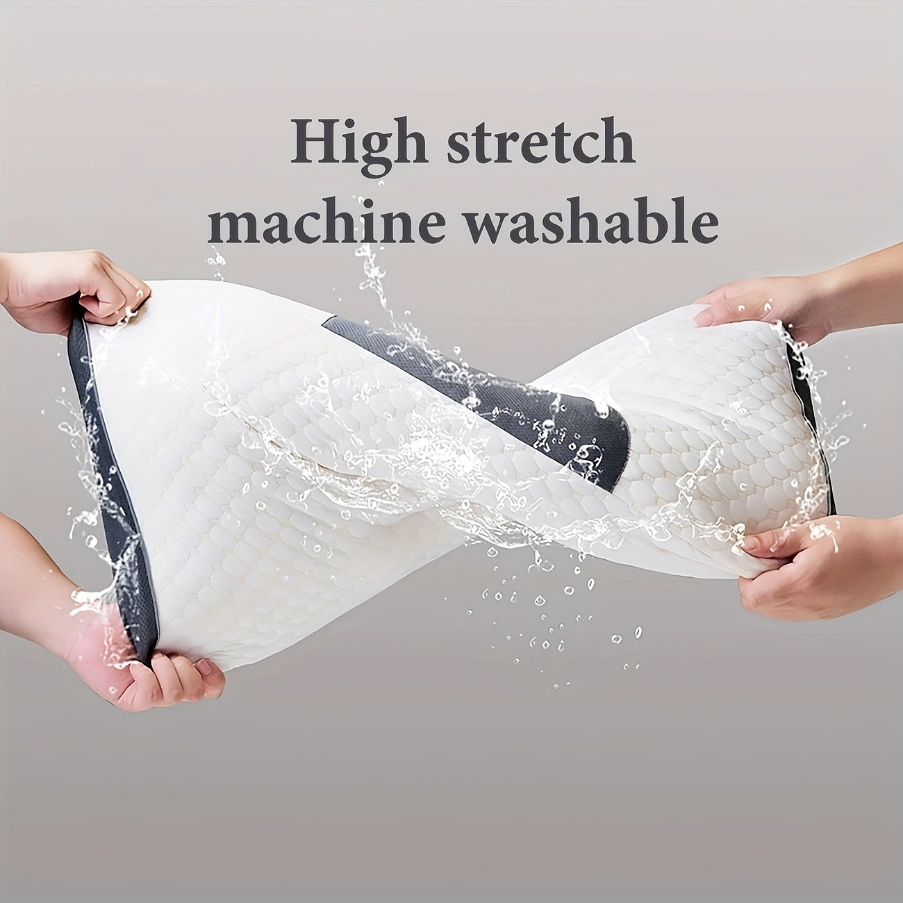 Buy 1 Get 1 Free: 2 Soft Woven Neck Massage Couple Pillows - Adjustable Ergonomic Orthotic Profile Support, High-Quality Pillow Core, Detachable Pillowcase for Sleeping Comfort