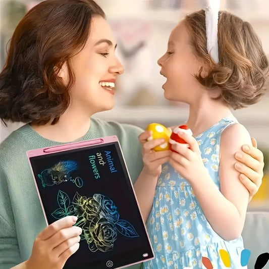 Tablet da Scrittura LCD 21,59 cm con Schermo Colorato e Stilo – Gioco Educativo, Batteria Inclusa, Strumento Interattivo di Apprendimento, Design Divertente e Resistente