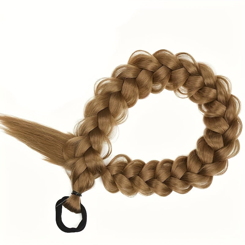 Extension Coda di Cavallo Treccia 60,96 cm – Fibra Sintetica, Elastico, Bionda, Accessorio Capelli per Feste ed Uso Quotidiano