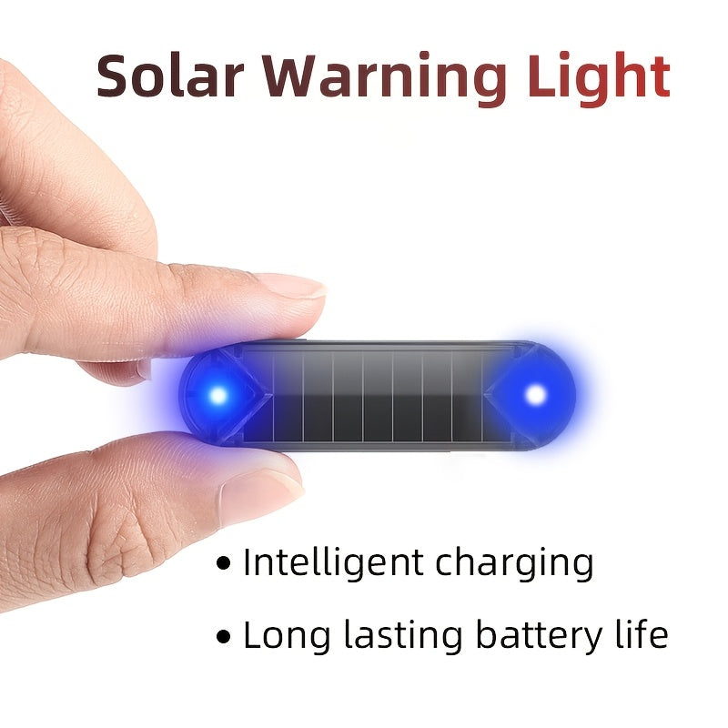 Lampă anti-furt auto cu simulare – încărcare solară, iluminare inteligentă în lumină scăzută, pentru siguranța mașinii, biciclete și locații